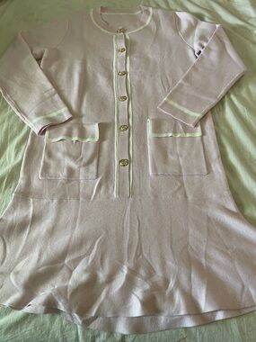 Pastel pink knit dress size M